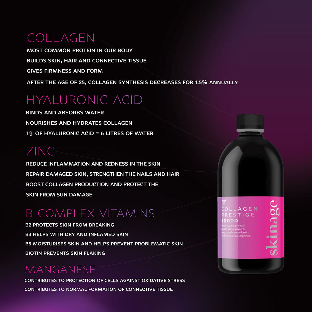 3 Skinage Collagen Prestige 10000 + denefis liposomal caffeine eye contour cream