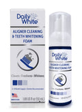 Daily White foam aligner cleaning and teeth whitening