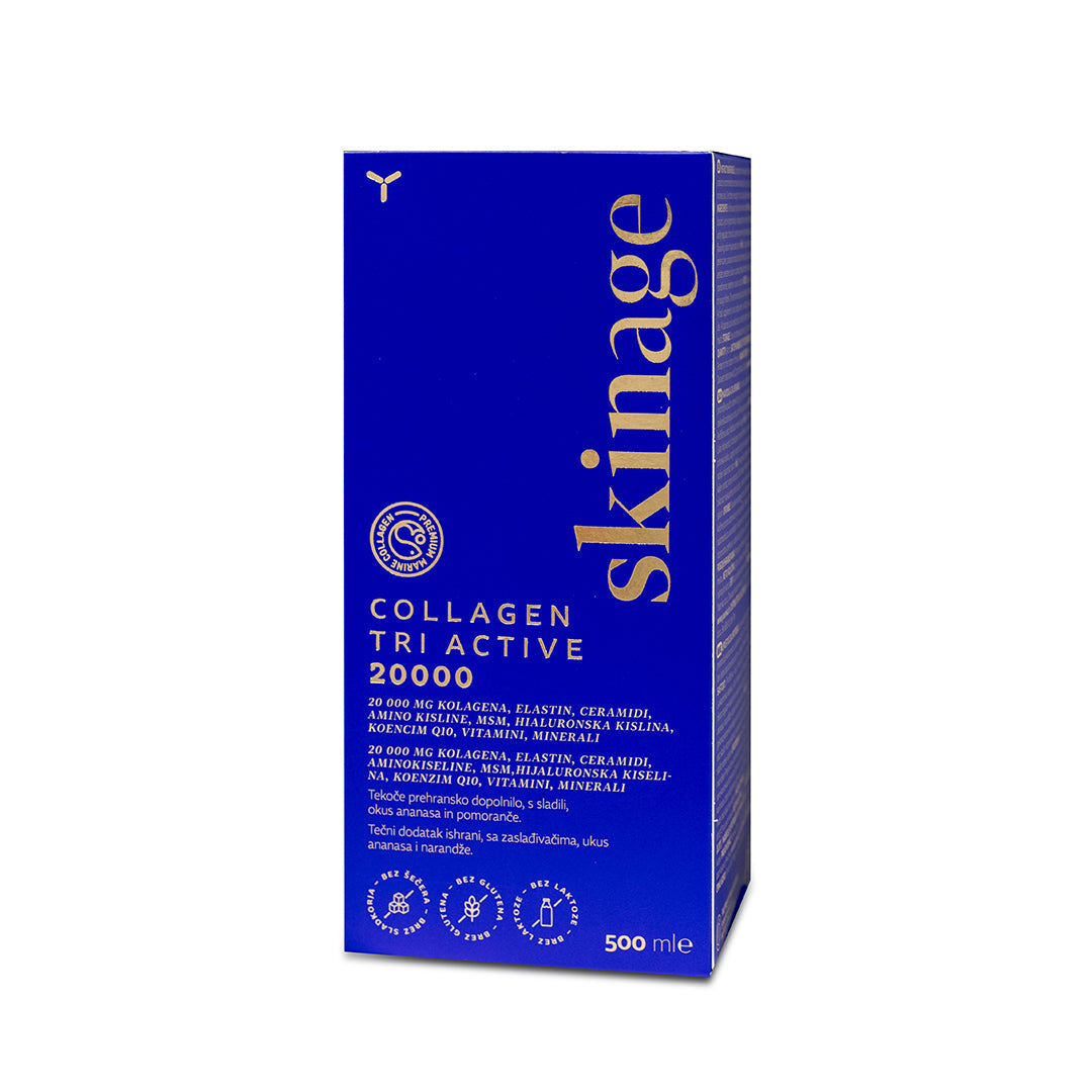 3 Skinage Collagen Tri-Active 20000mg + Skinage collagen production cream intense 50ml