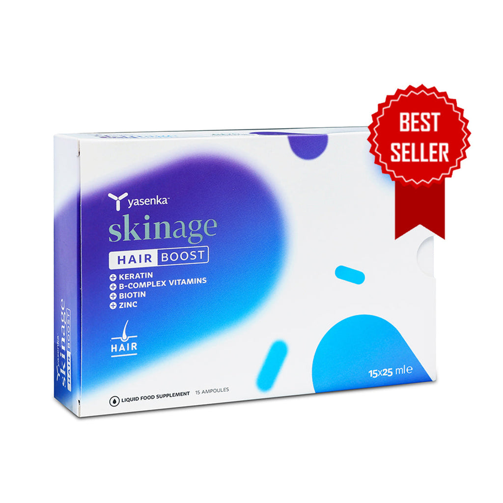 Skinage Hairboost Ampoules 15*25ml Bundle Of 3pcs and Gift Spray