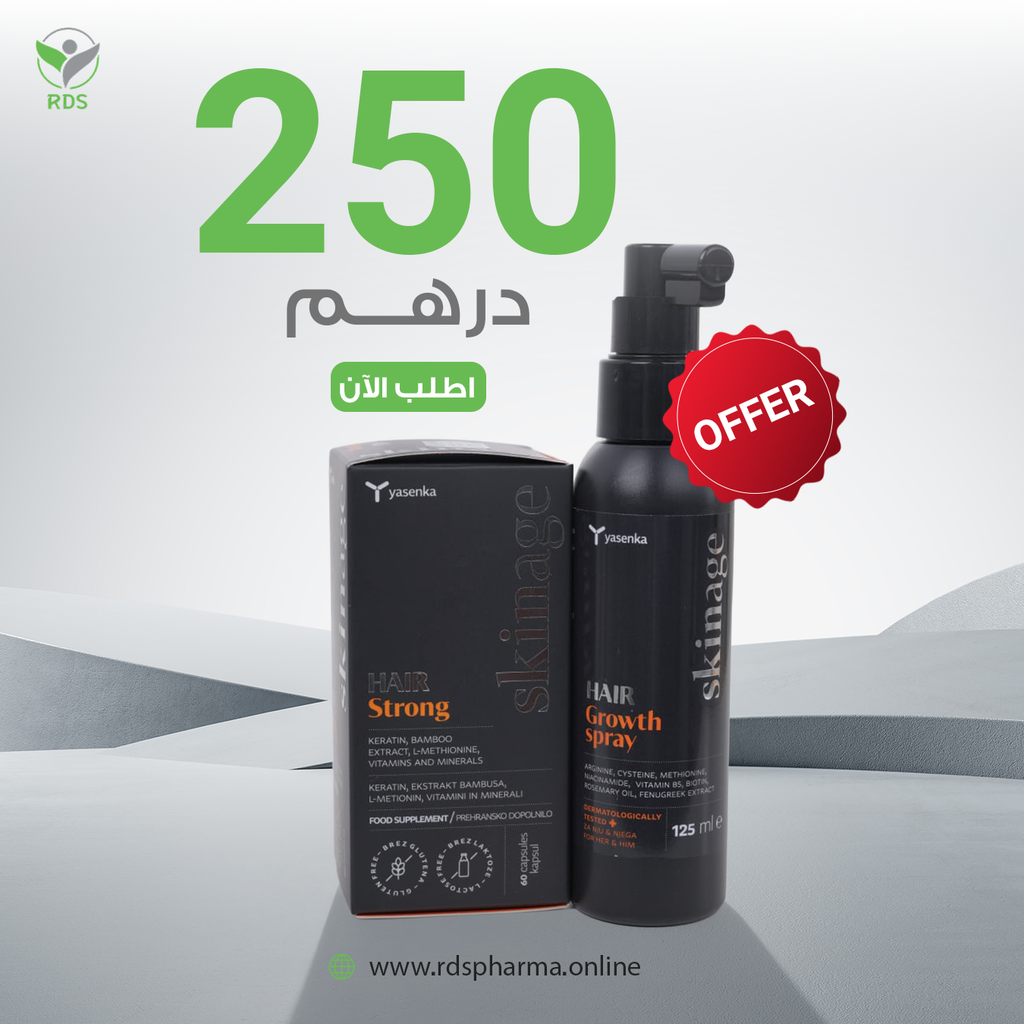 Skinage HAIR Strong MEN 60s Capsules SET( Capsules +Spray)